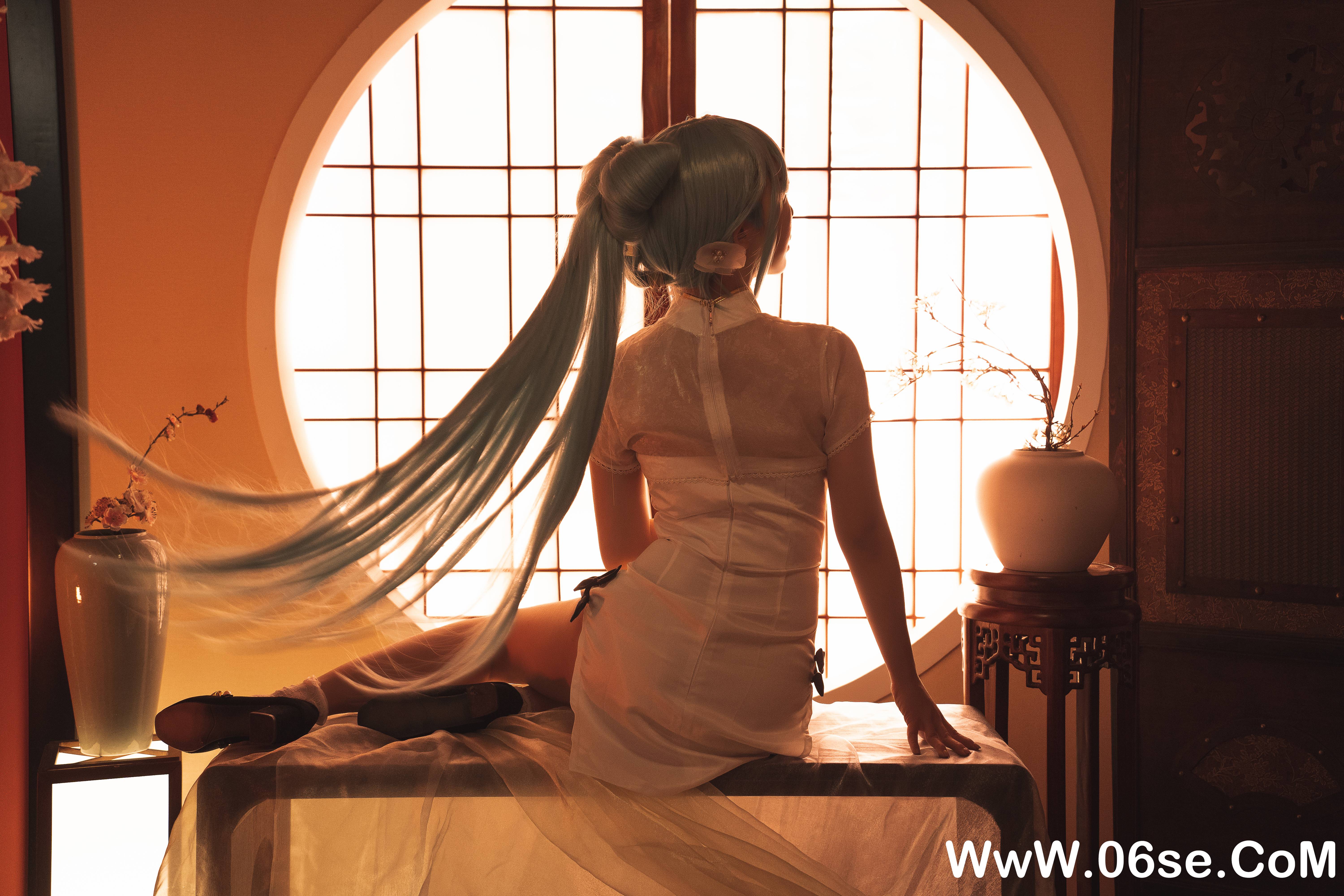 图片[19]-Coser面饼仙儿 NO.097– 初音旗袍[28P514M]-六色网