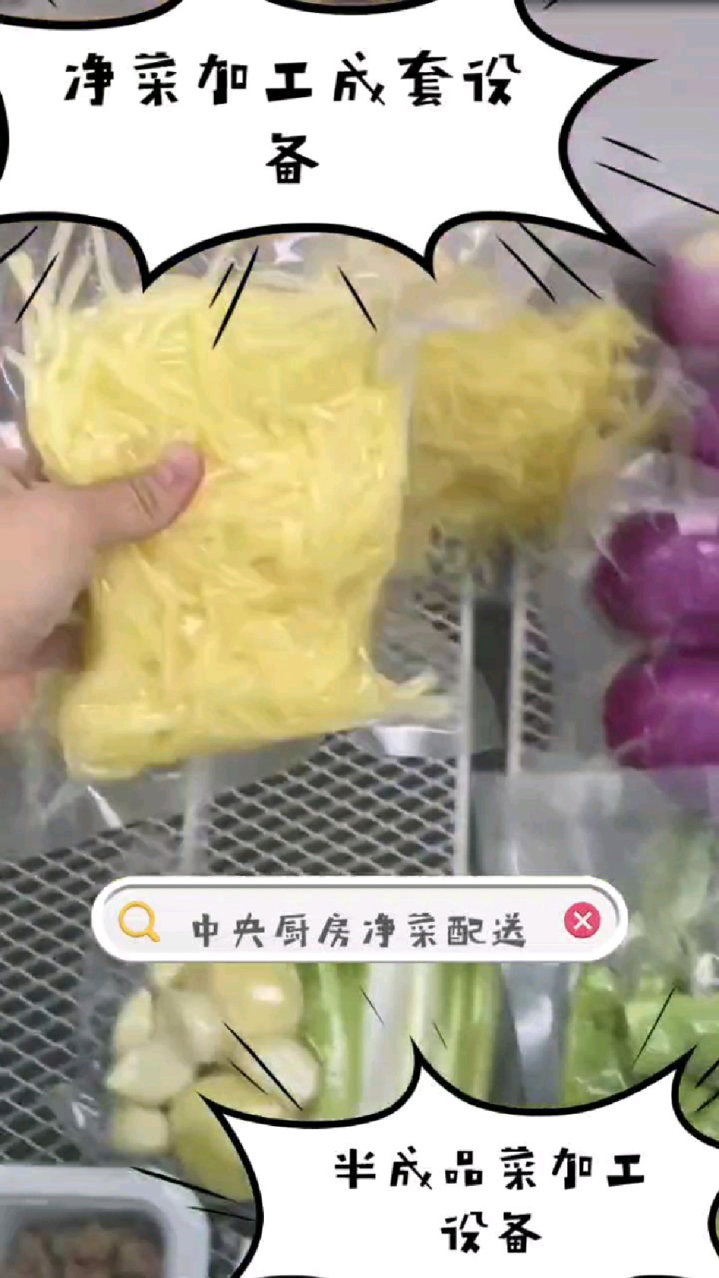 半成品菜加工设备,提高效率,为中央厨房净菜配送、快餐、超市净菜配送等带来了好处