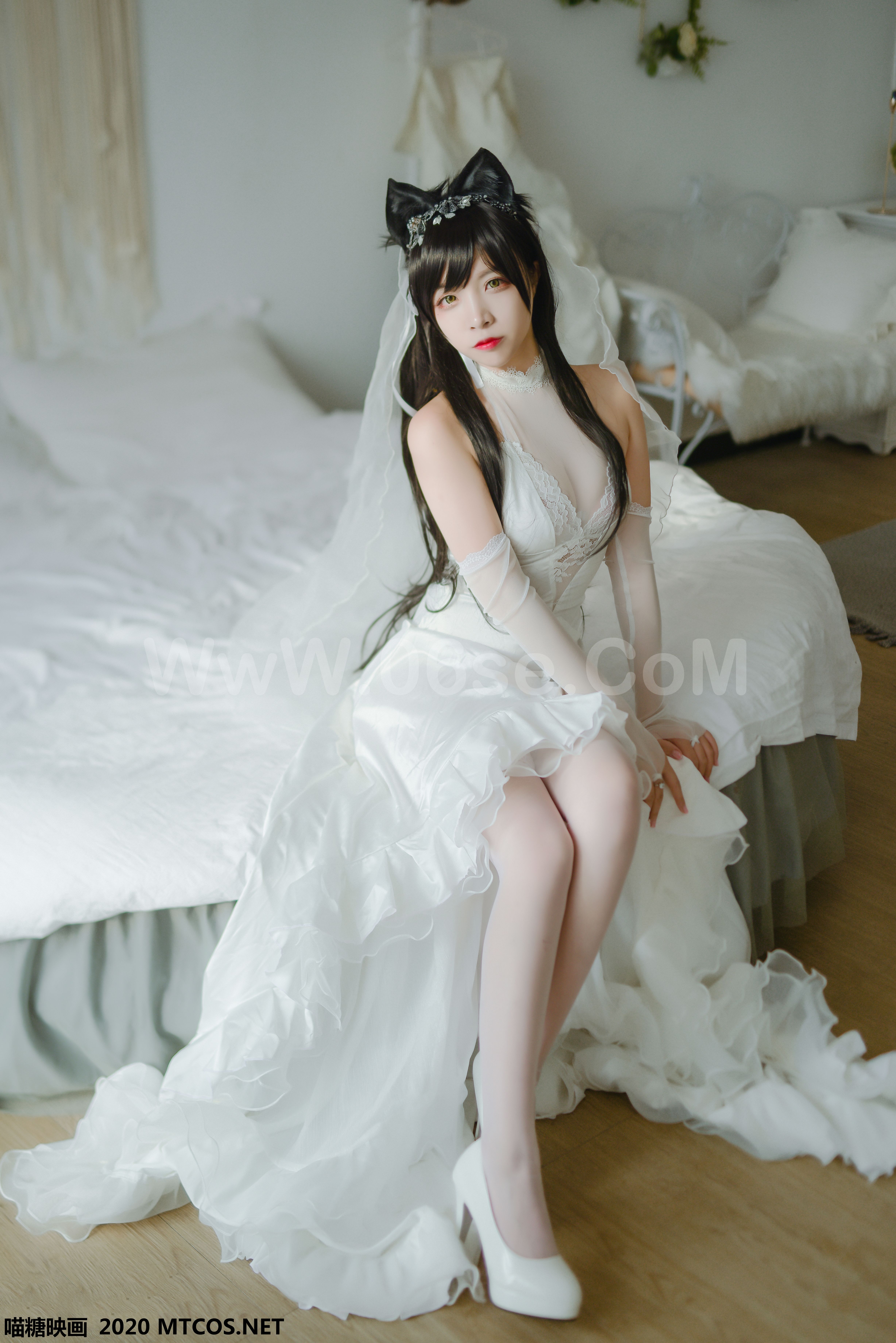 图片[37]-[MTCos] 喵糖映画 Vol.100 二佐Nisa 婚纱爱宕-六色网