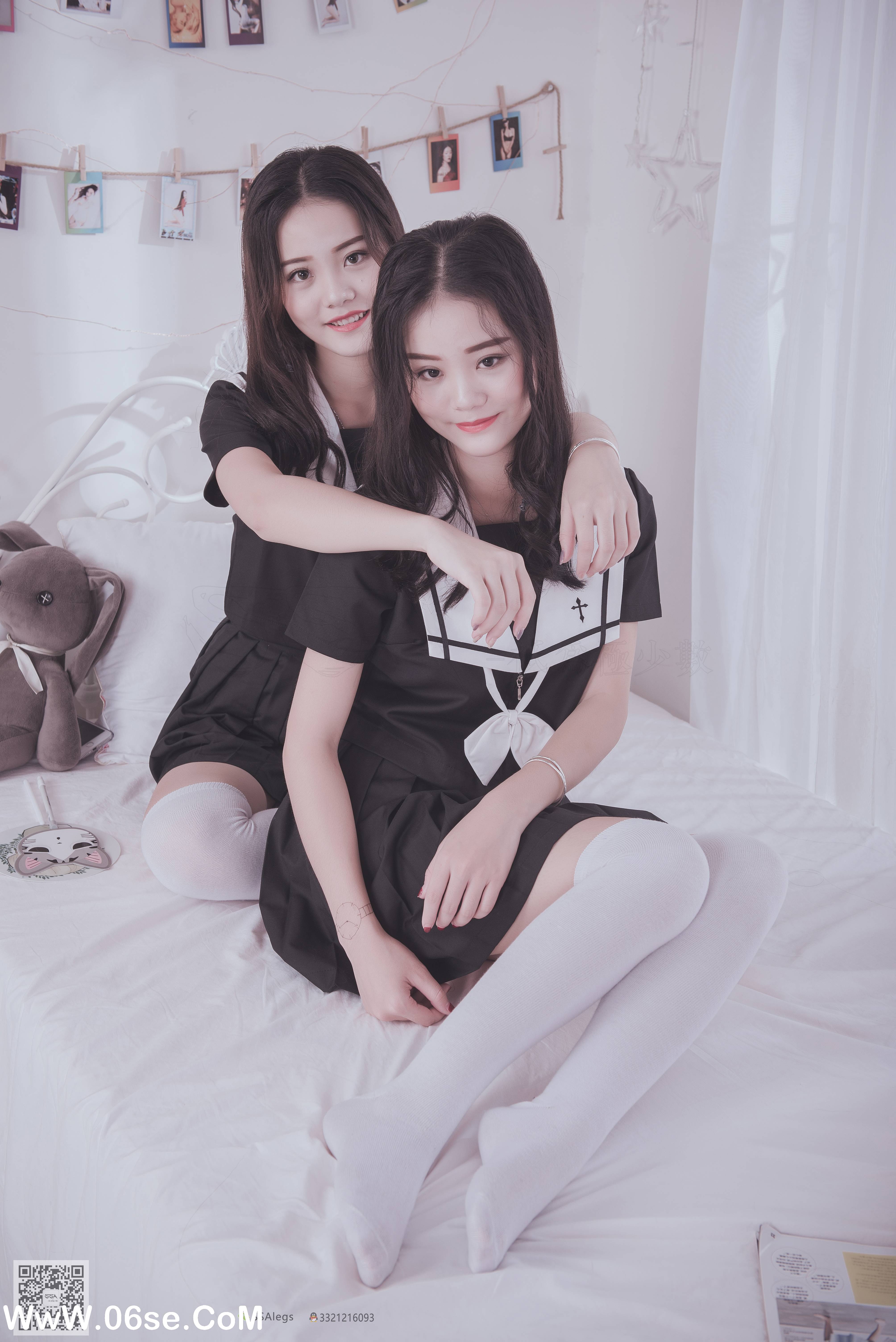图片[41]-[SSA丝社] NO.028 青青姐妹 姐妹花的JK情[85P928M]-六色网