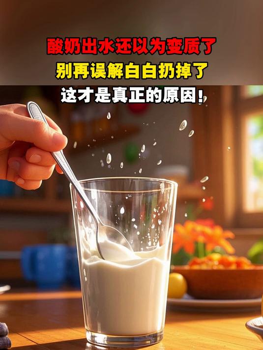 酸奶出水还以为变质了,别再误解白白扔掉了,这才是真正的原因!