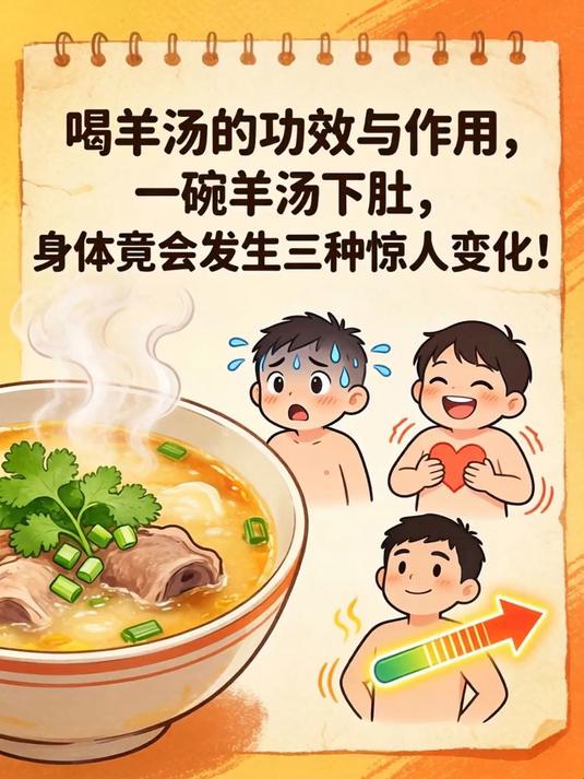 喝羊汤的功效与作用，一碗羊汤下肚，身体竟会发生三种惊人变化！