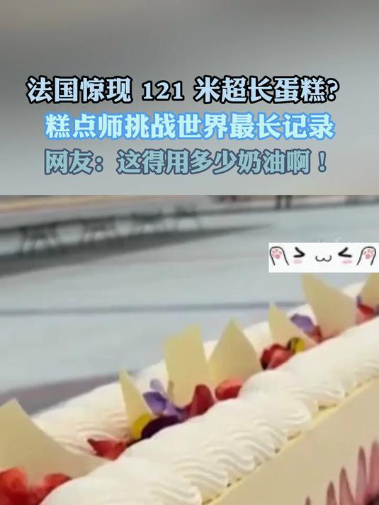 法国惊现 121 米超长蛋糕?糕点师挑战世界最长记录