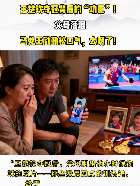王楚钦夺冠背后的“功臣”!父母落泪马龙王励勤松口气,太暖了!
