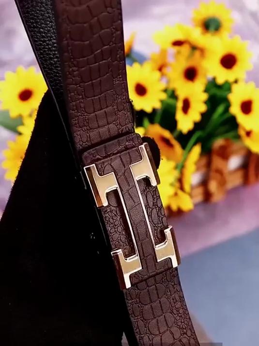 送老公皮带不踩雷,真皮鳄鱼纹自动扣,戴着帅还显品味超赞!