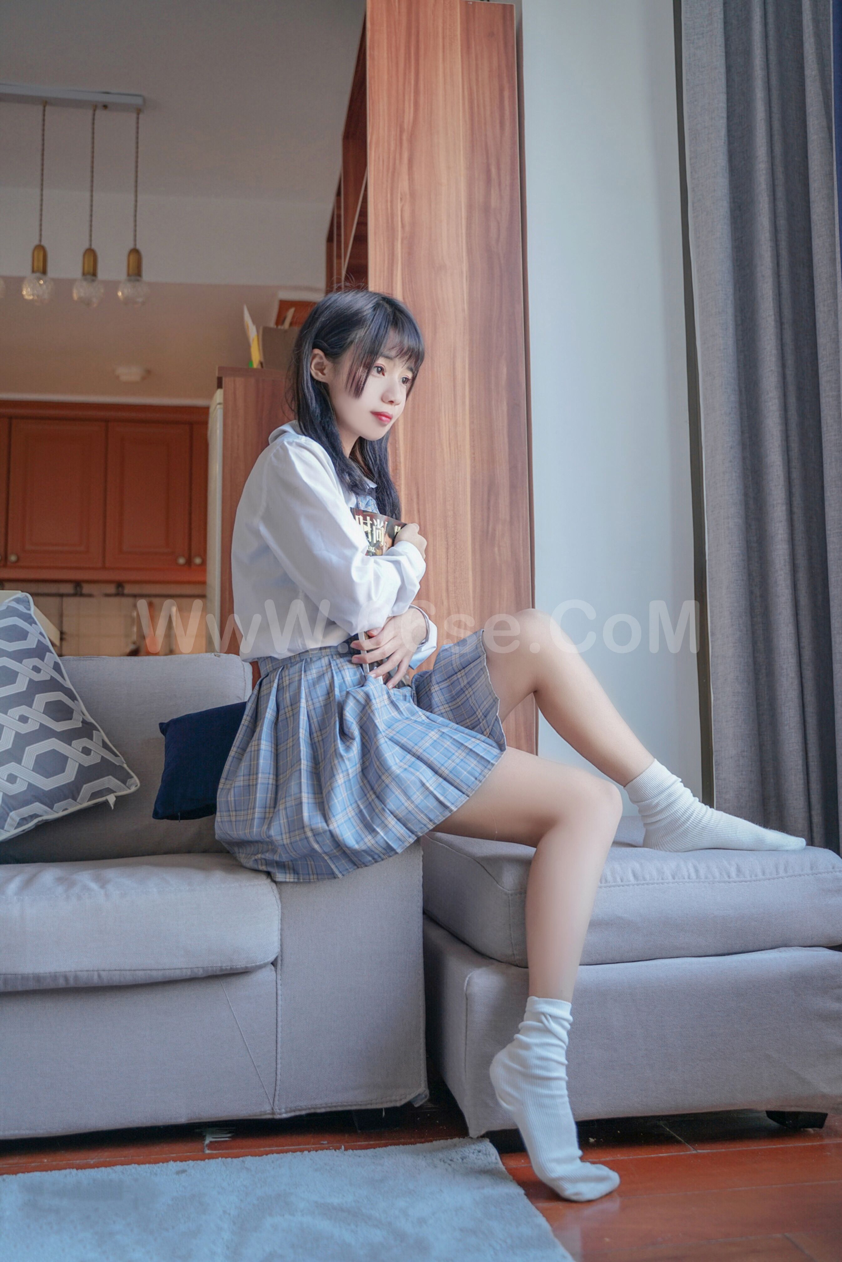 图片[34]-[MTCos] 喵糖映画 Vol.047 裸腿制服裙-六色网