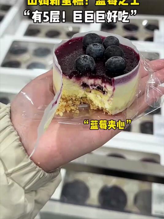 山姆新蛋糕，蓝莓芝士“有5层巨巨巨好吃”