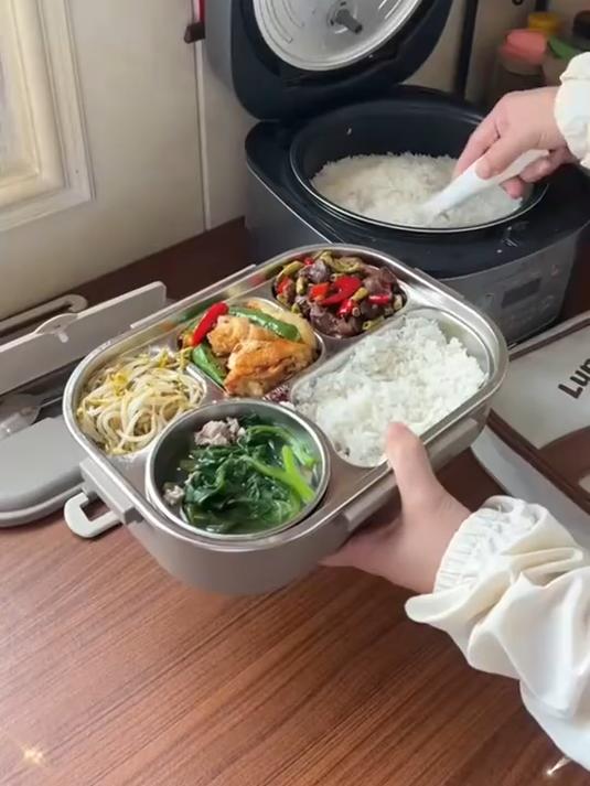 好用的保温饭盒一定要饭菜分开装,不串味更美味!