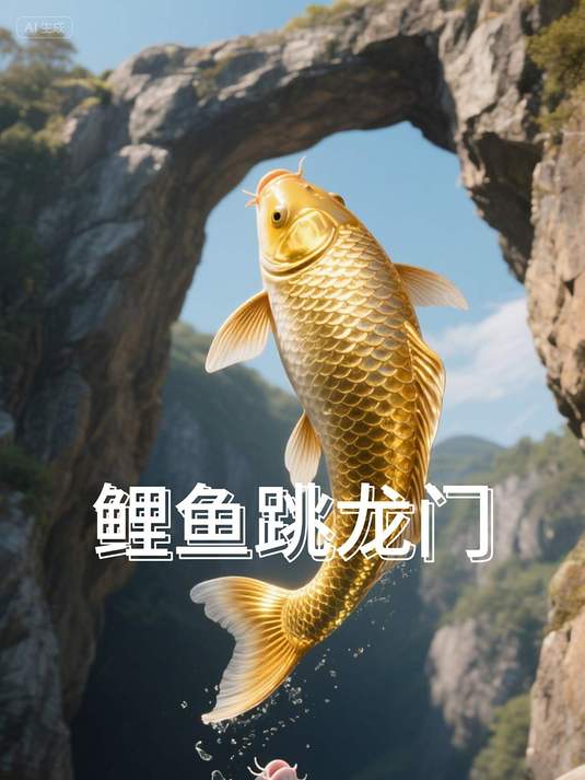 鲤鱼跳龙门，逆袭变巨龙