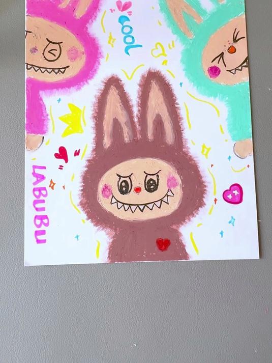 「labubu」今天画粉丝想看的拉布布 零基础也能画,labubu简笔画