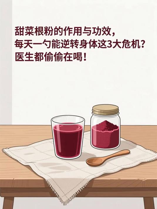 甜菜根粉的作用与功效，每天一勺竟能逆转身体这3大危机？医生都偷偷在喝！#健康扬帆季#