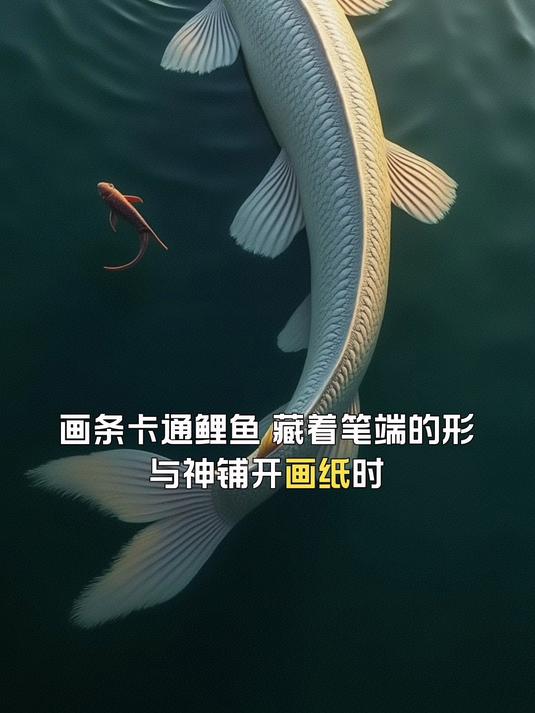 画条卡通鲤鱼，藏着笔端的形与神