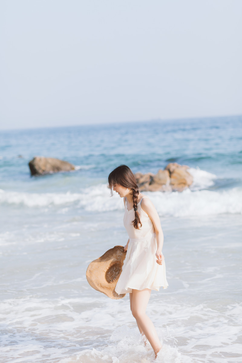 图片[5]-海边少女-六色网