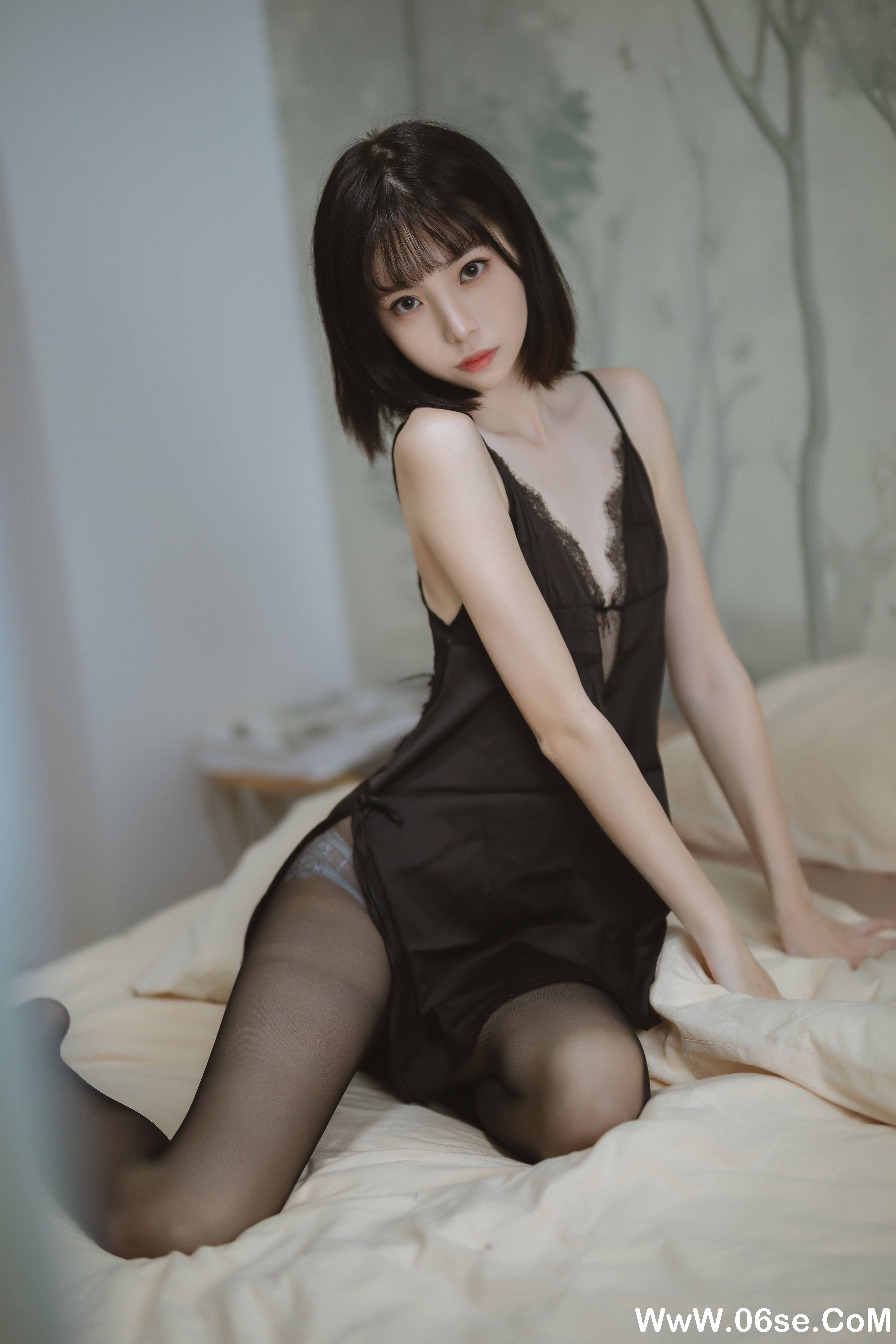图片[20]-许岚 NO.006 — 黑色蕾丝睡衣[40P585M]-六色网