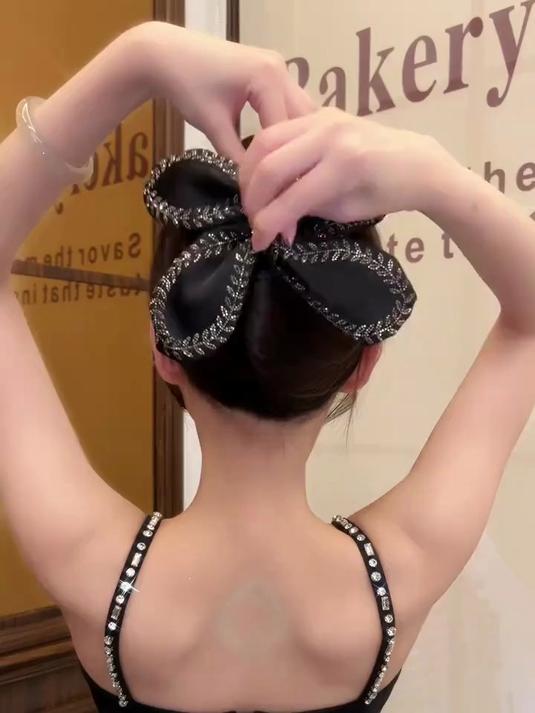 韩式设计感叶片麦穗鲨鱼夹百搭高级感发卡后脑勺发抓布艺头饰