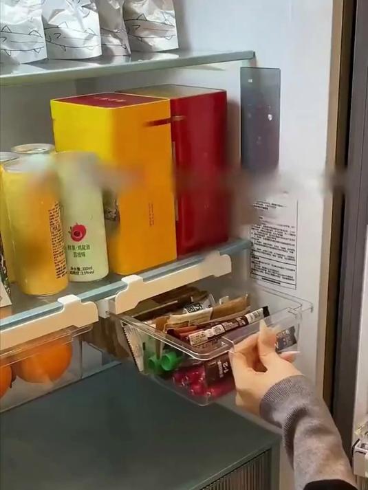 抽屉式冰箱收纳盒鸡蛋收纳挂篮内部悬挂鸡蛋厨房保鲜冷冻置物架 #春夏必备家居神器#