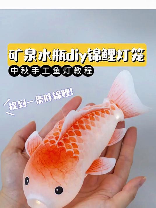 矿泉水瓶diy锦鲤灯笼中秋手工鱼灯教程