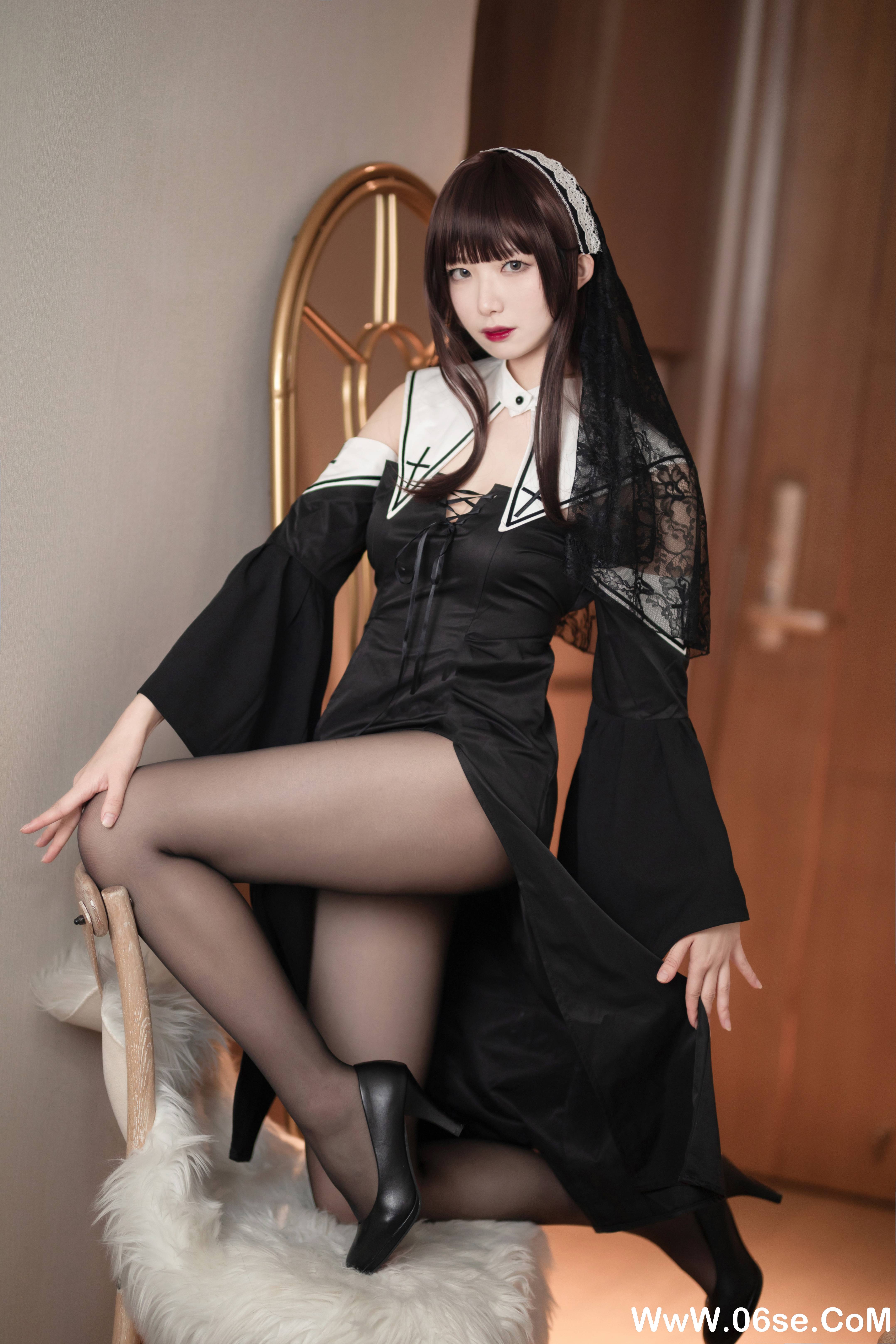 图片[6]-封疆疆v NO.011  — 黑色修女[40P512M]-六色网