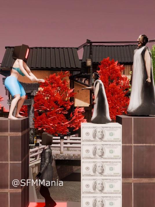 电视机女人被鲨鱼吃掉了