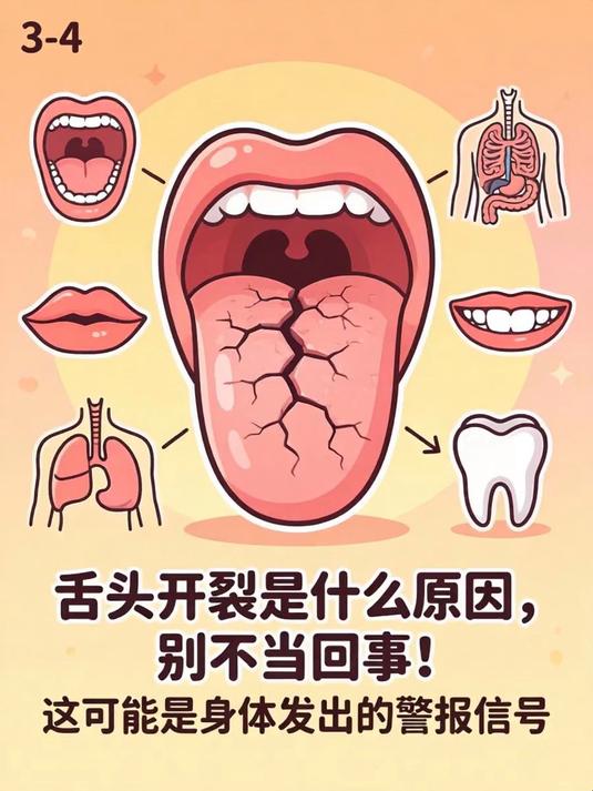 舌头开裂是什么原因，别不当回事！这可能是身体发出的警报信号