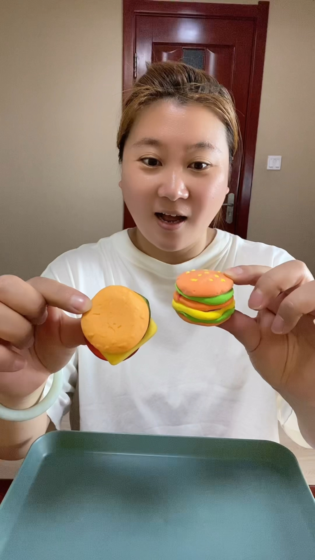 橡皮泥做的汉堡包