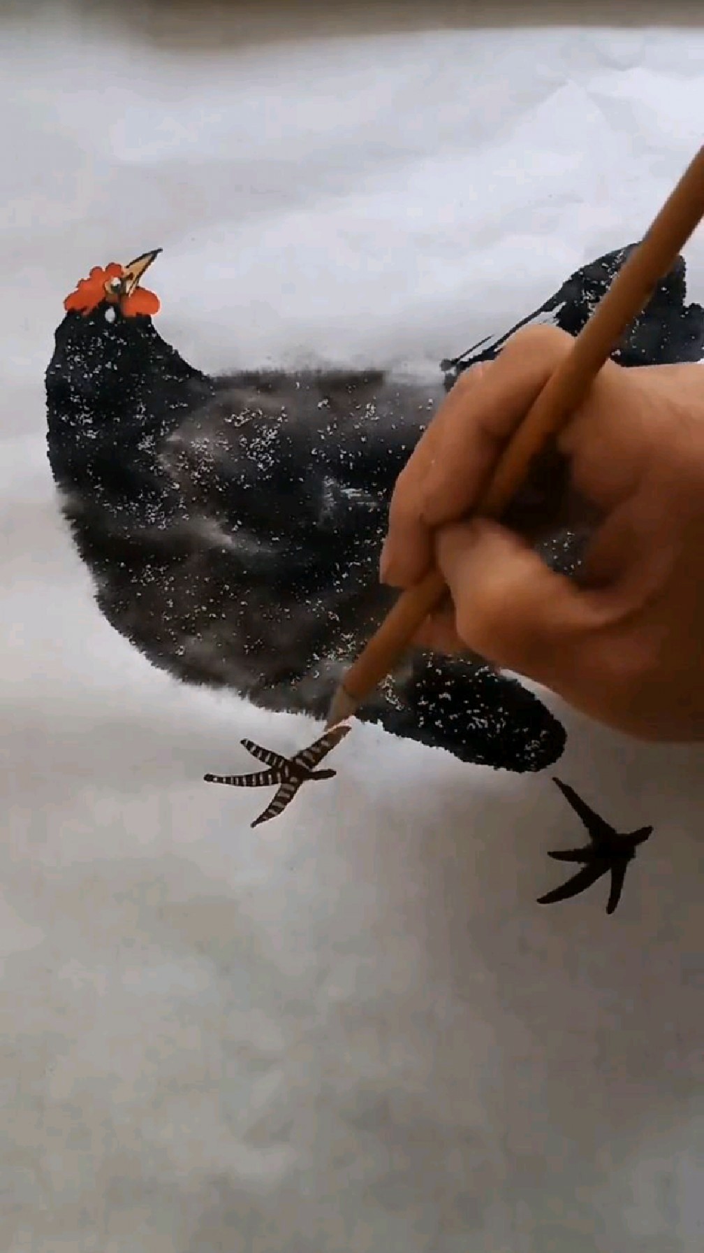画母鸡还得撒点盐,这难道就是盐焗鸡,哈哈哈