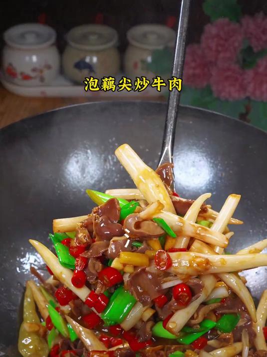 我家一周吃八次的泡藕尖炒鸡胗