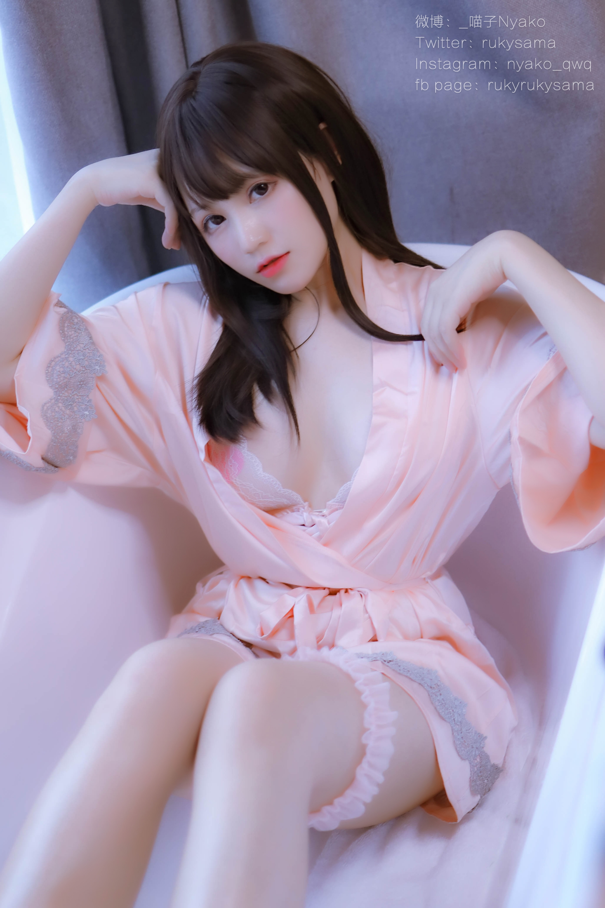图片[6]-Nyako喵子 NO.027 – 丝绸睡衣 [80P+1V370M]-六色网