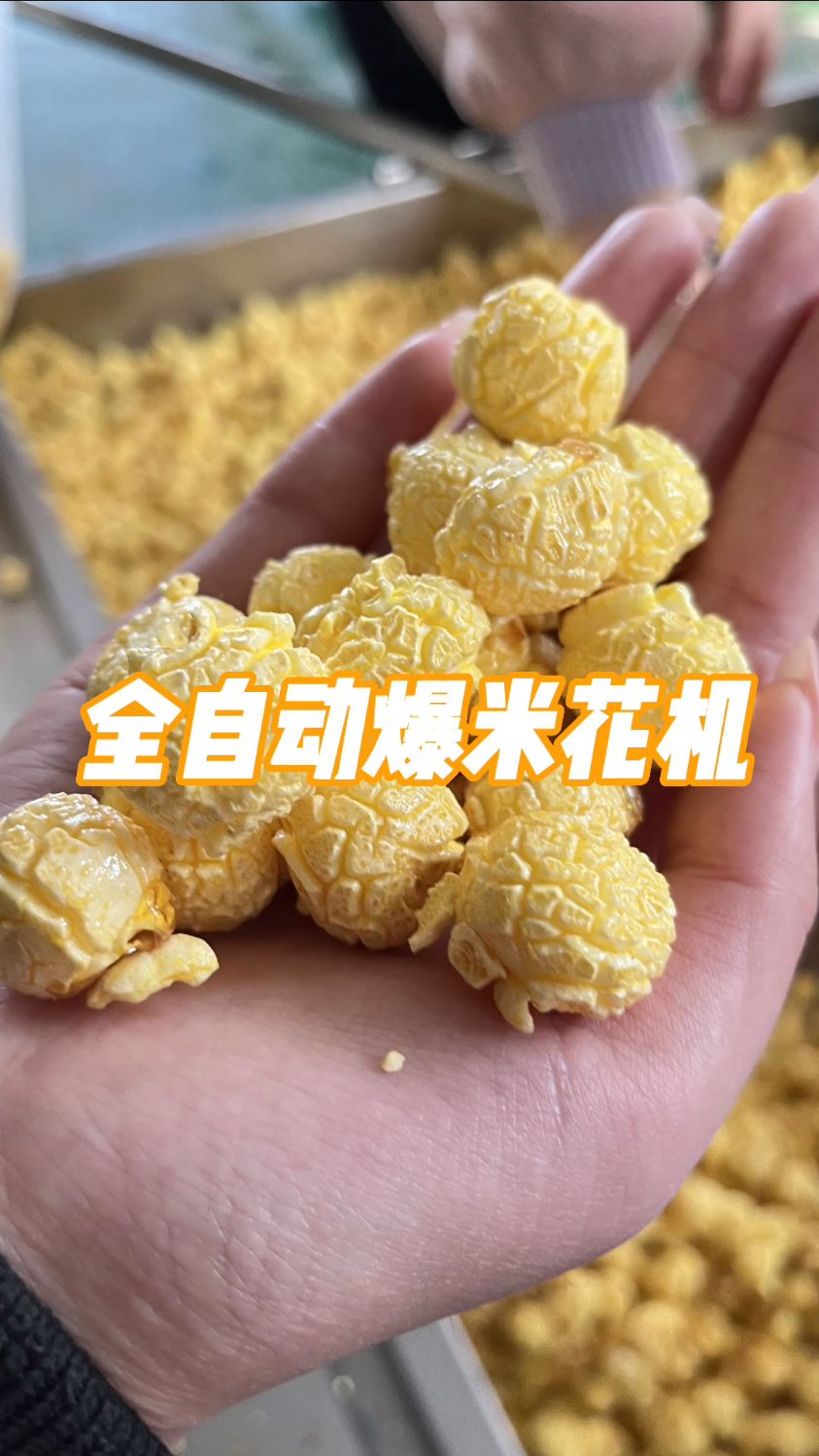 全自动爆米花机,人工只需轻轻一按,即可实现自动上油上糖,操作简单,裹糖均匀