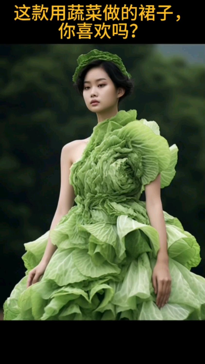 田野上的时装秀,用蔬菜做的裙子,你们喜欢吗?