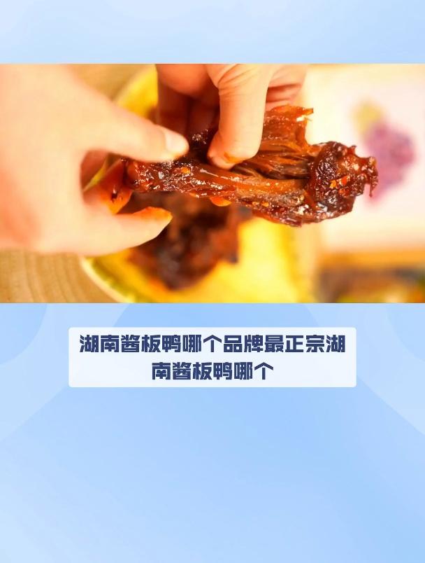 湖南酱板鸭哪个品牌最正宗