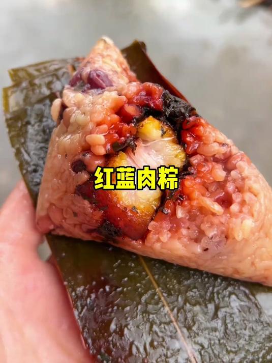 广西人的农村生活,今天吃红蓝肉粽