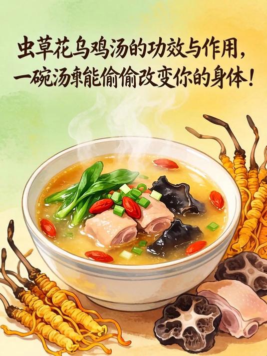 虫草花乌鸡汤的功效与作用，一碗汤竟能偷偷改变你的身体！