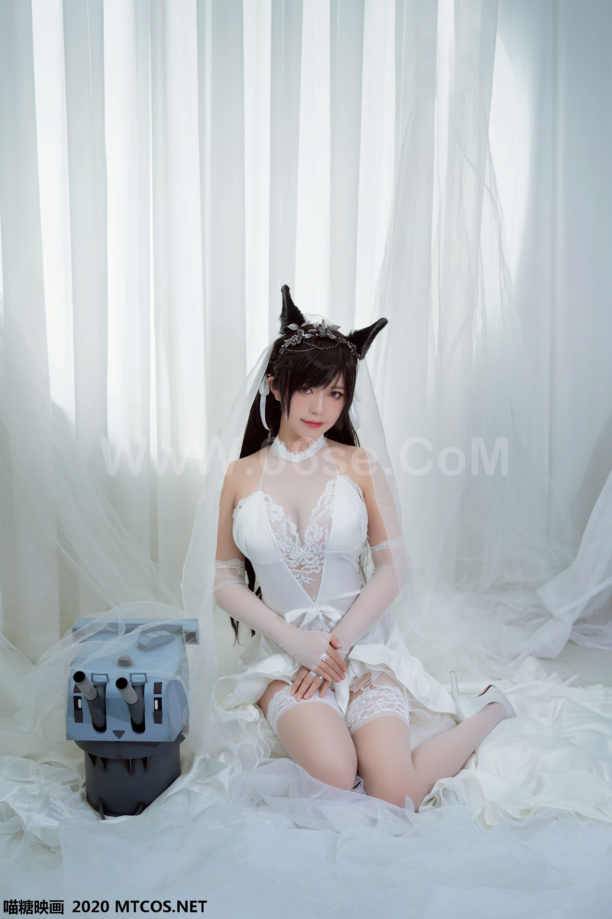 图片[26]-[MTCos] 喵糖映画 Vol.115 半半子 婚纱爱宕-六色网