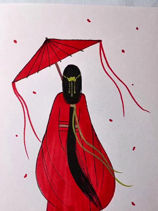 古风美女怎么画