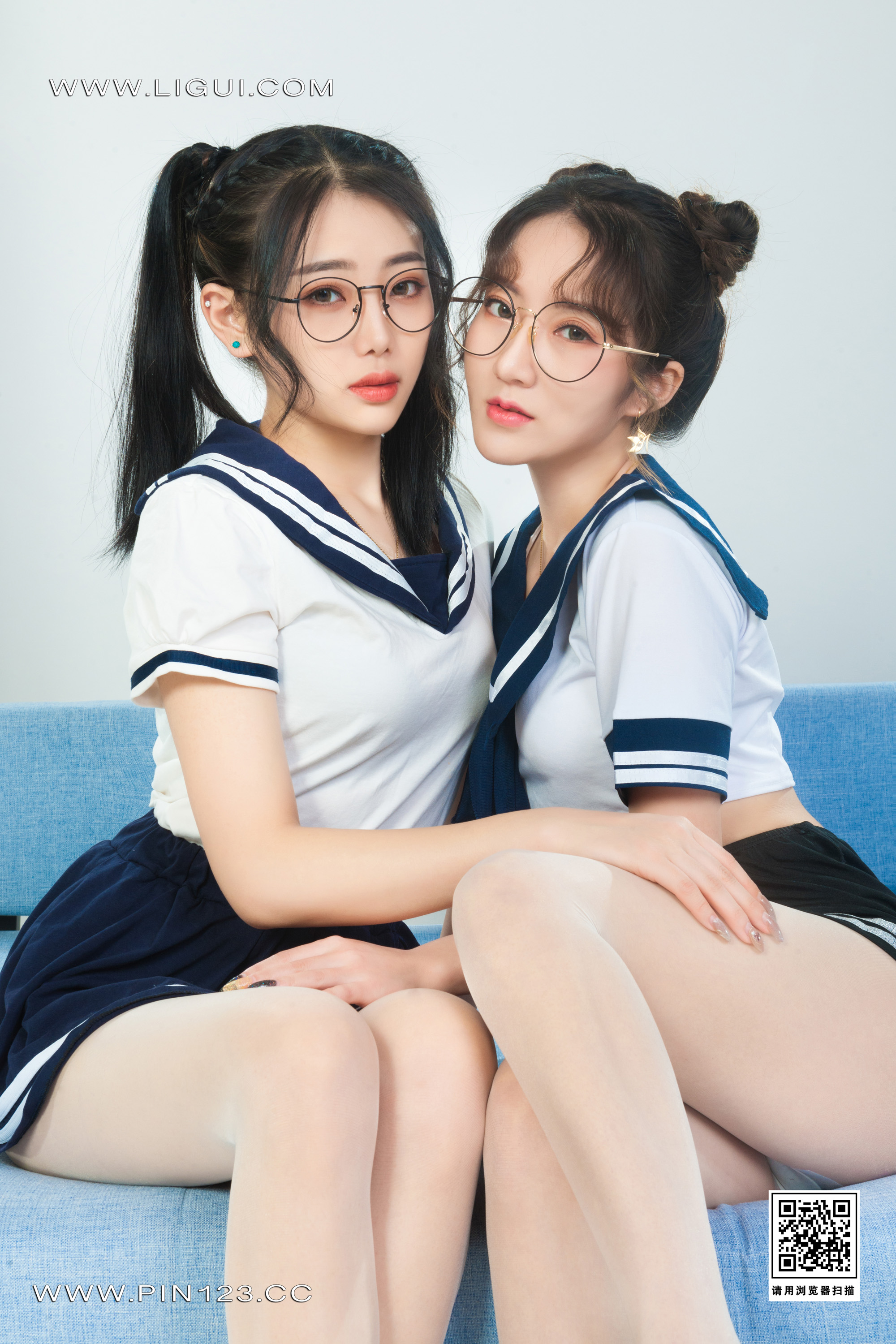图片[34]-[Ligui丽柜] 2022.09.16 双生花 紧缚花季 小智贤&汐汐-六色网