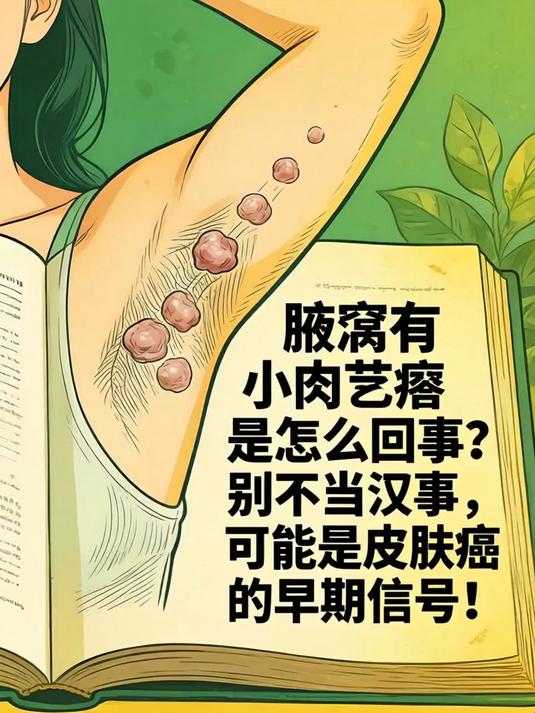腋窝有小肉疙瘩是怎么回事?别不当回事,可能是皮肤癌的早期信号!