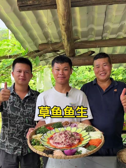 今天真的是鱼生自由了，二十斤大草鱼，吃起来清脆爽口