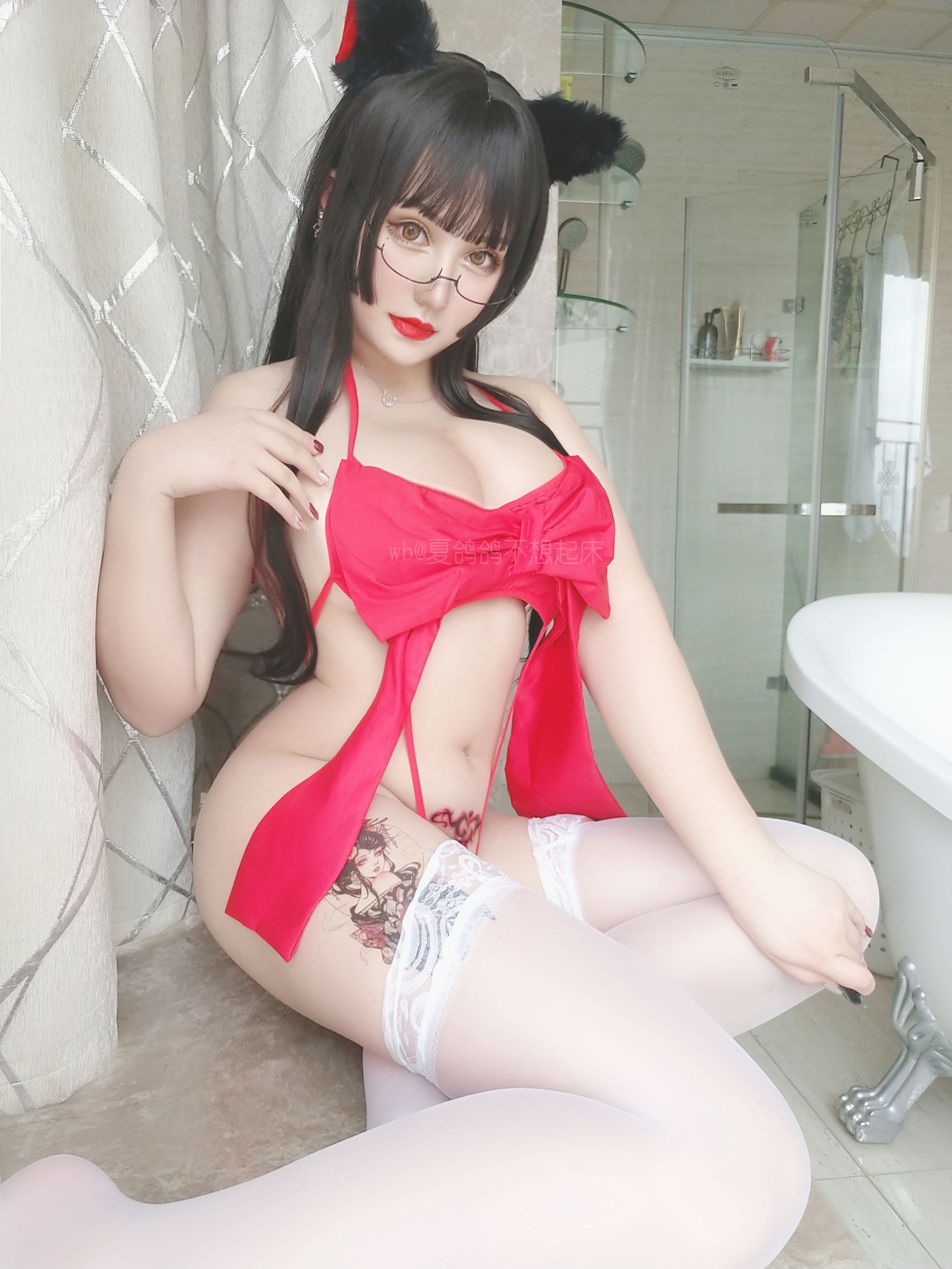 图片[27]-夏鸽鸽不想起床 NO.011 – 红丝带[36P+3V75M]-六色网