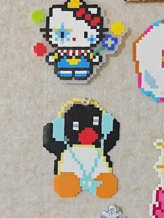 沉浸式拼豆|pingu企鹅#今天拼豆了么#