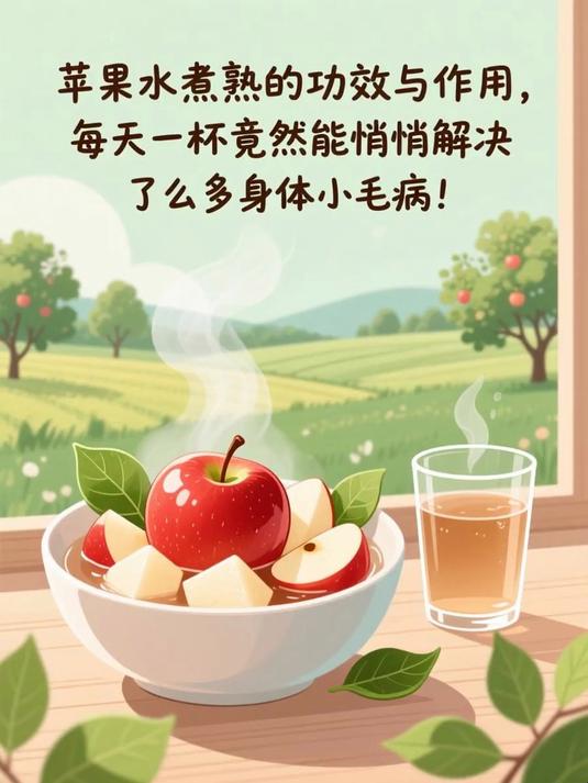 苹果水煮熟的功效与作用,每天一杯竟然能悄悄解决这么多身体小毛病!#健康扬帆季#
