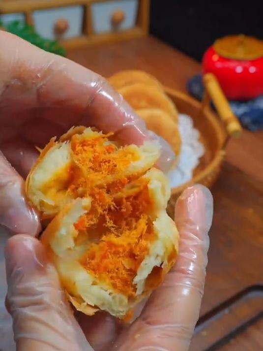 肉松酥饼自己在家做 皮酥馅大还好吃