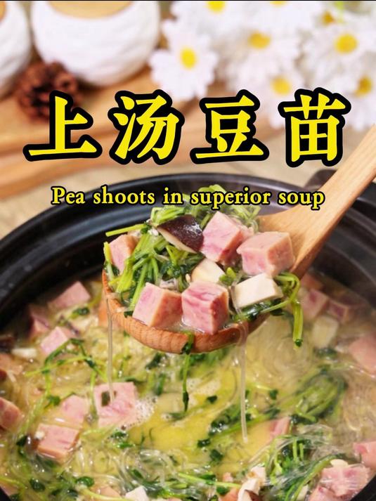 又到了吃豆苗的季节，汤鲜菜香 上汤豆苗！