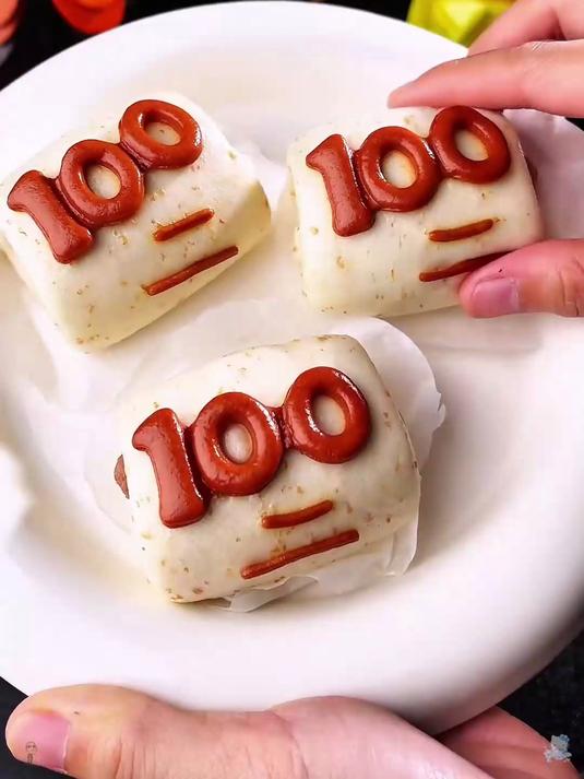 早餐吃什么!儿童100分考试馒头,蓬松香甜,娃抢着吃#过年回家倒计时##馒头#  