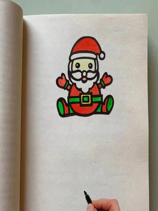 简笔画 圣诞老人的画法