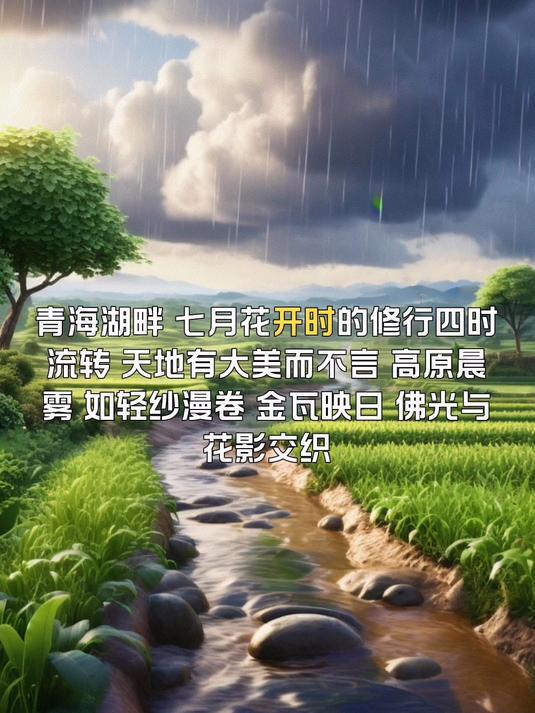 青海湖畔,七月花开时的修行
