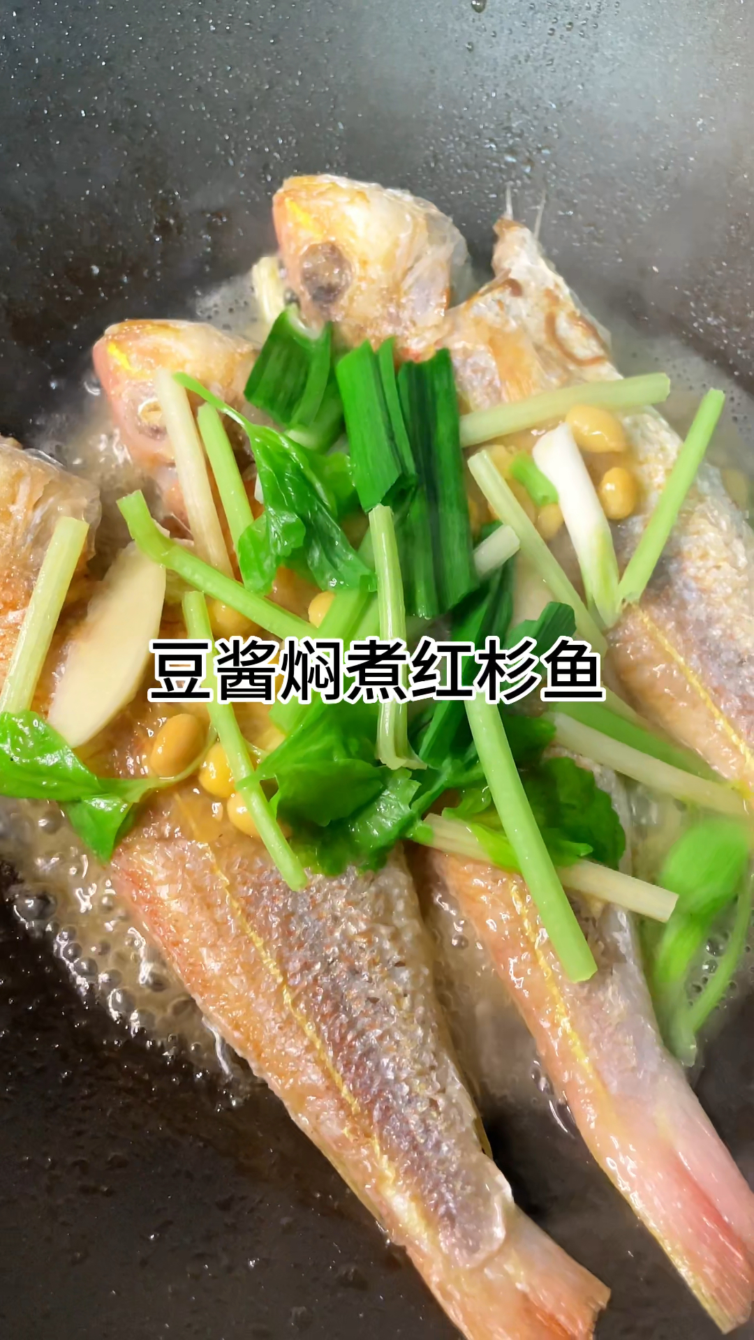豆酱焖煮红杉鱼真的鲜甜好吃,家常做法简单美味