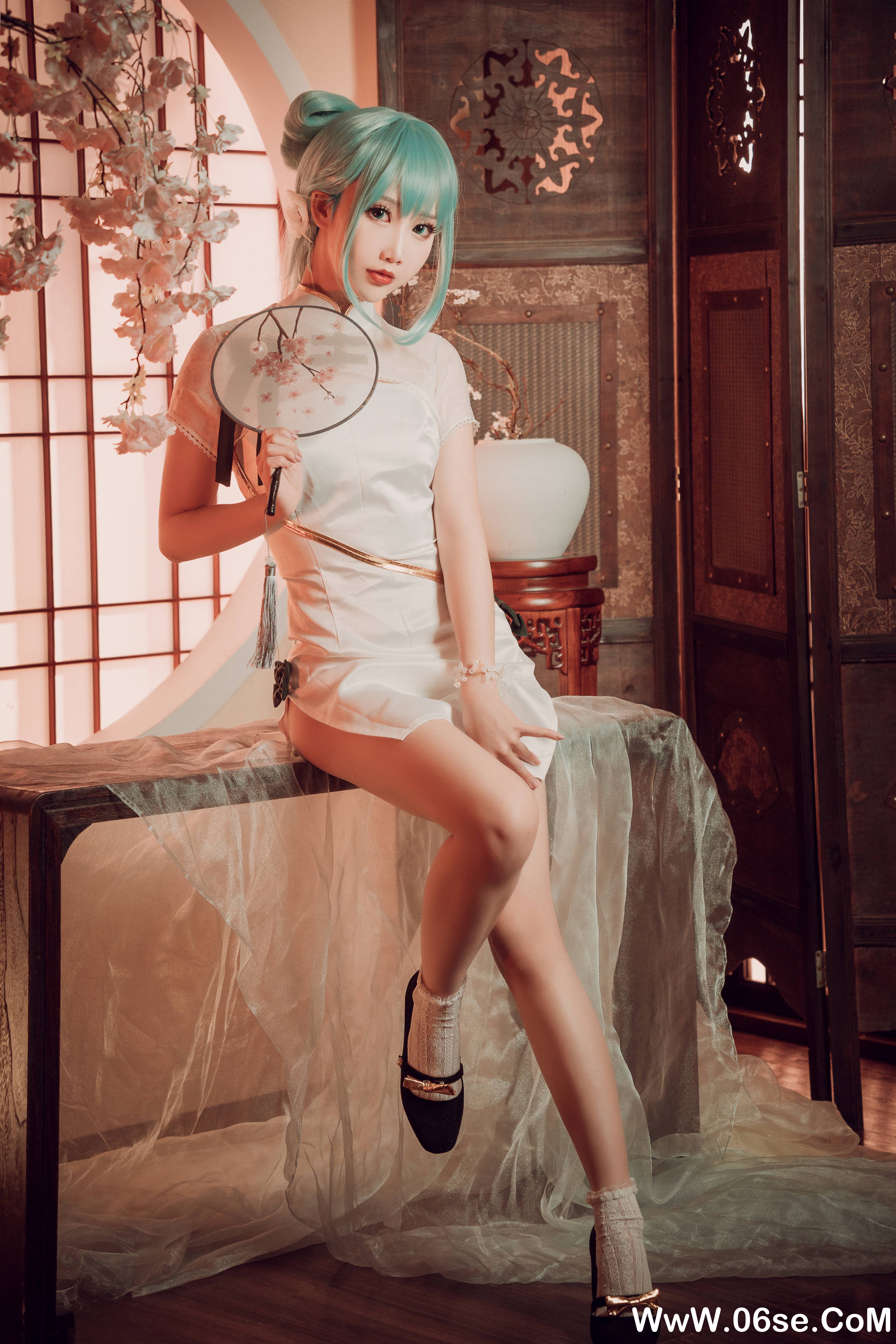 图片[4]-Coser面饼仙儿 NO.097– 初音旗袍[28P514M]-六色网
