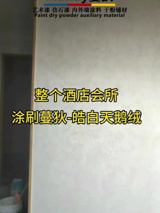 河源高端会所整体墙面天花施工蔓狄环保艺术漆皓白天鹅绒完工效果