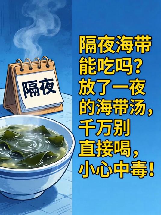 隔夜海带能吃吗?放了一夜的海带汤,千万别直接喝,小心中毒!